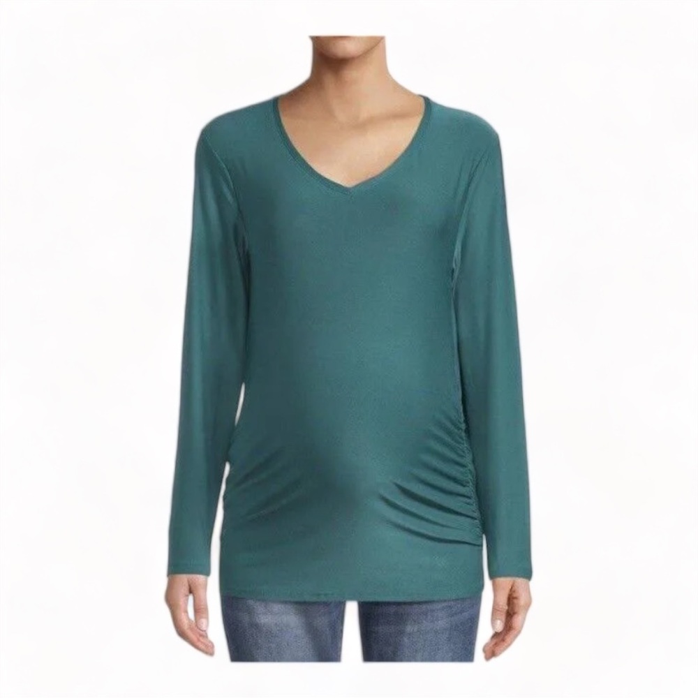 Time & Tru Maternity Teal Blue Long Sleeve Top - S